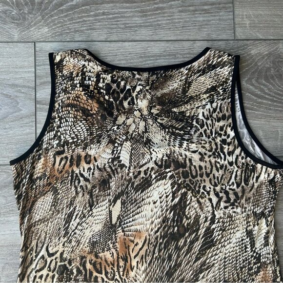 Prelude Tiger Print  Sequins Accent Jersey Sleeveless Dress - Picture 14 of 15